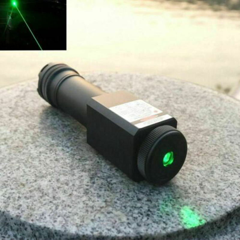 AERO Square Head 515nm 520nm 5mw Green Laser Pointer Focusable Waterproof Torch