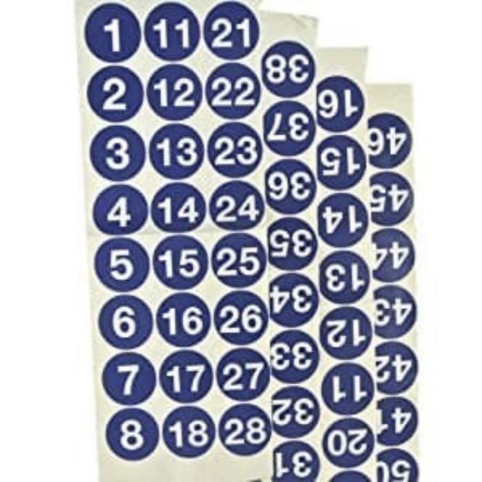

Sale Sticker Diameter 3 Cm Angka Huruf Isi 50Butir