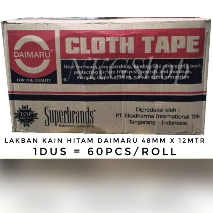 

LAKBAN KAIN DAIMARU/CLOTH TAPE DAIMARU 48MM X 12M (MIN 1DUS = 60ROLL)