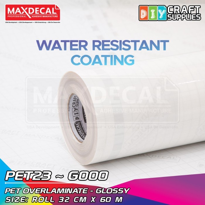 

STIKER LAMINASI GLOSSY PET WATERBASE ADHESIVE A3 ROLL 32CM X 60M PET23