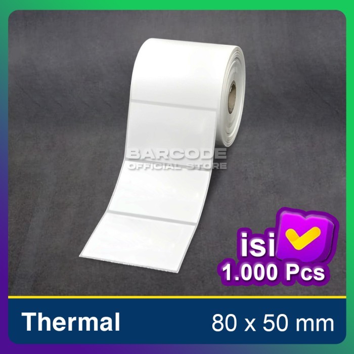 

LABEL STIKER TERMAL 80X50MM 80X50 STICKER BARCODE 80 X 50 MM 3 ROLL
