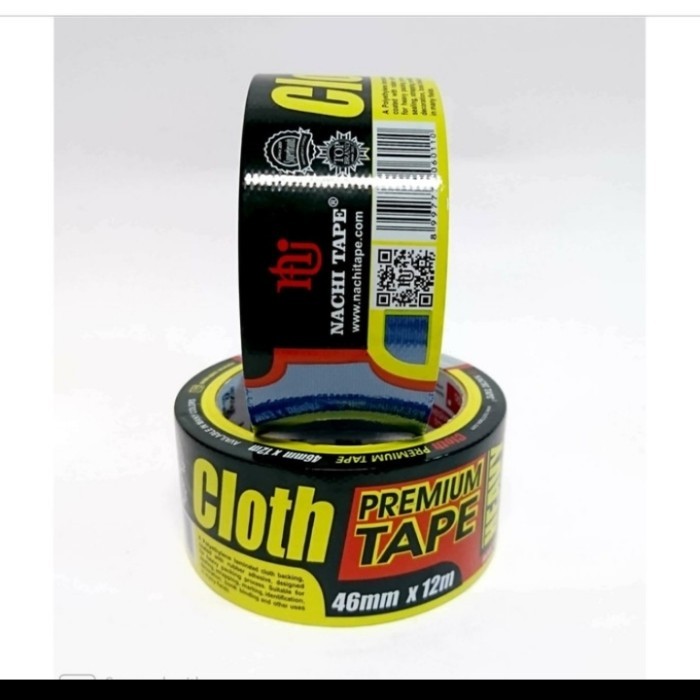 

NACHI CLOTH TAPE LAKBAN KAIN 46 MM / 2 ICNH X 12 METER WARNA HITAM/DUS