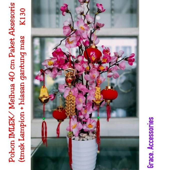 

Pohon Imlek Meihua Angpao 40 Cm Paket Aksesoris. Lampion Original