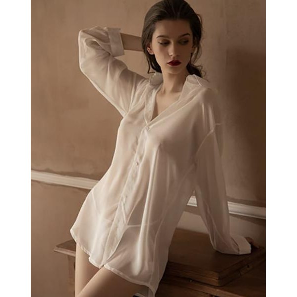 

Wanita Lingerie G-String Baju Tidur Transparan Piyama A282 Original