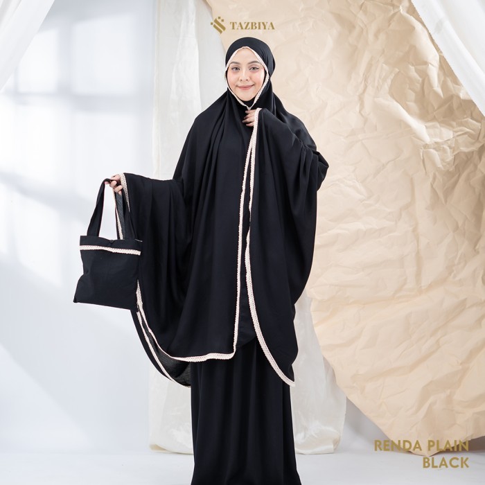 Mukena Tazbiya Dewasa Premium Jumbo Renda Plain