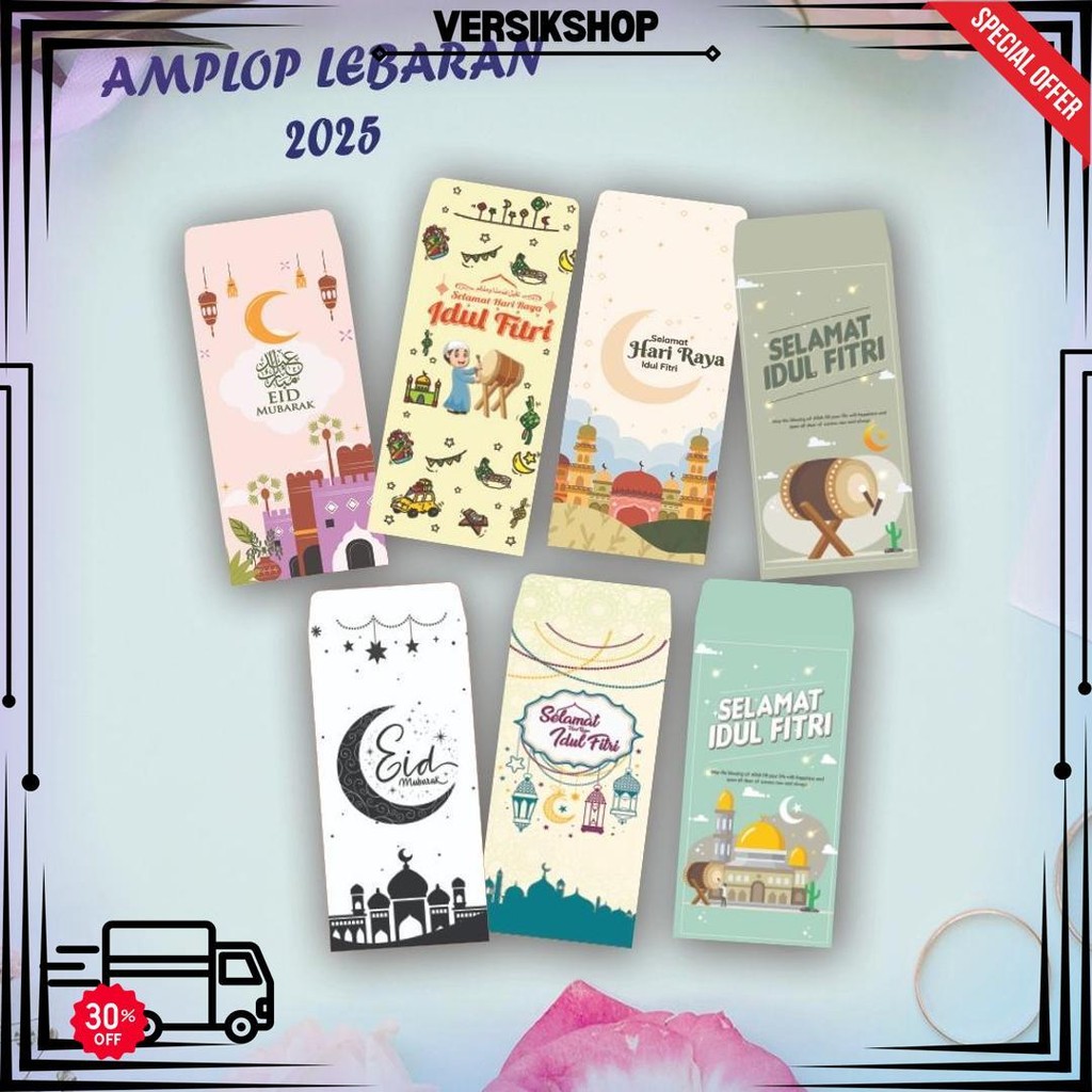 

(10 Pcs) Amplop Lebaran/Eid Mubarak/Ramadan Kareem/Idul Fitri/Amplop Angpao/Amplop Lebaran D Sale