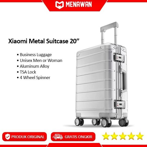 Xiaomi 90Fun Metal Business Travel Suitcase Koper Premium Original