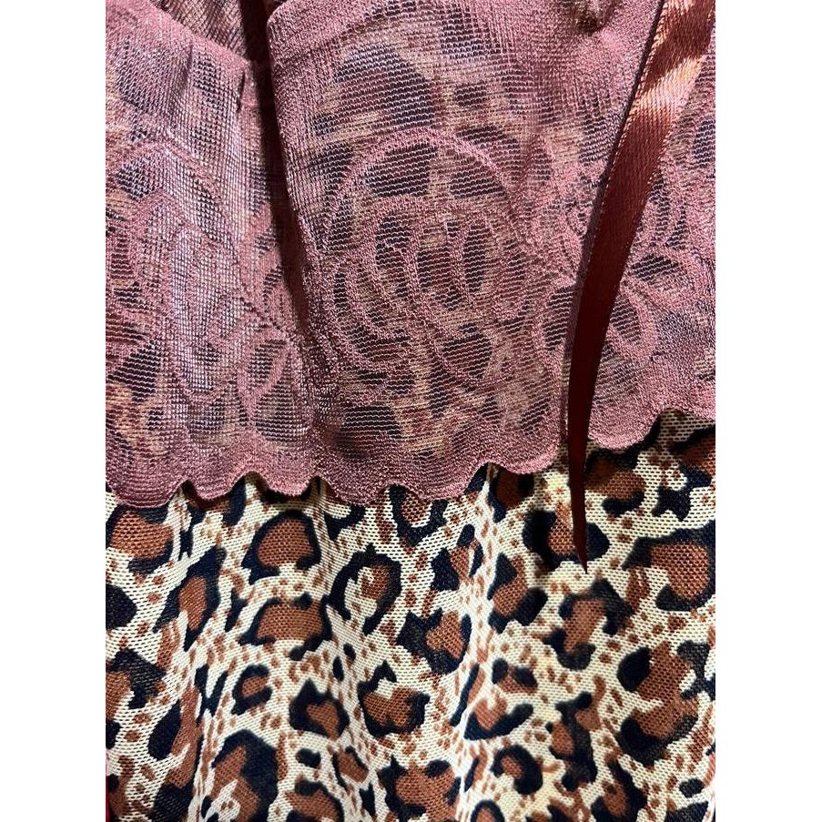 

Mixbox Dress Leopard Brukat Halus Lace Lingerie Dada Furing Emboss Ld 120 - Giovanni Original