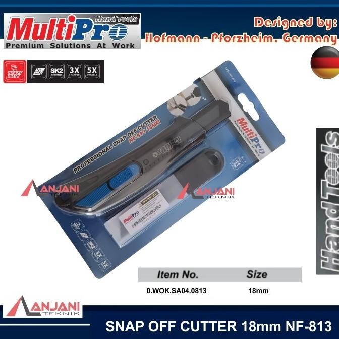 

SIAP KIRIM MULTIPRO SNAP OFF CUTTER 18 MM NF-813 ALAT CUTER PISAU KATER 18MM