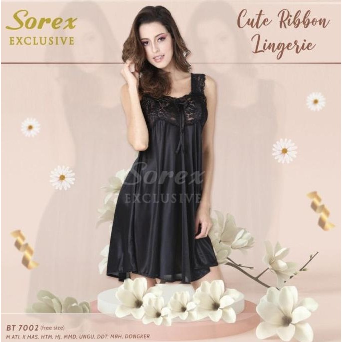 

Baju Tidur Wanita Lingerie Satin Sorex Exclusive Bt 7002 Isi-1 Pcs Original