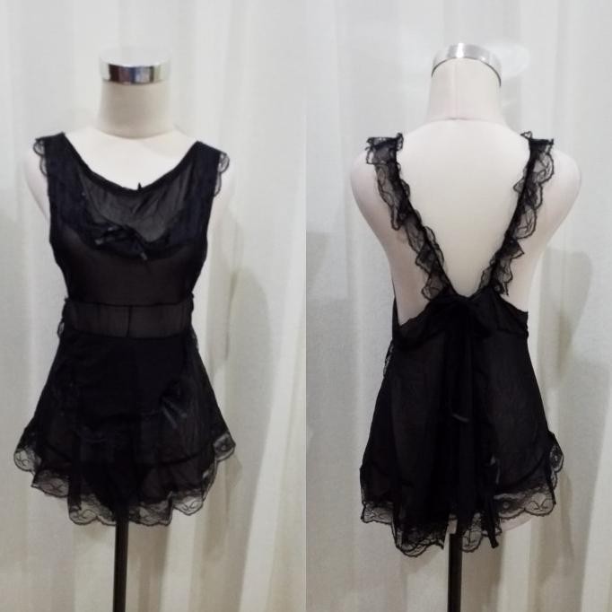 

Lingerie Seksi Kostum Maid Hitam (Bct050) By Amor Collection Original