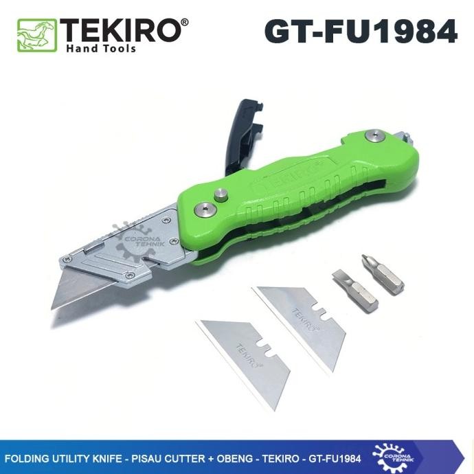

SIAP KIRIM FOLDING UTILITY KNIFE - PISAU CUTTER + OBENG - TEKIRO - GT-FU1984