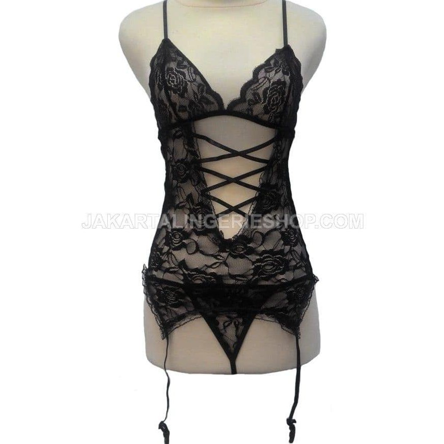 

Jakarta Lingerie Jlb328 Fullset Babydoll Sexy + Stocking Original