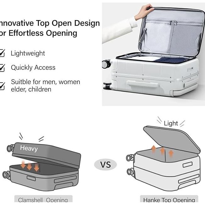 Murah Danke Horizon Top Load 20Inch H9876-20 - Koper Kabin 20In Buka Atas Anti Gores Baret Pecah Tah