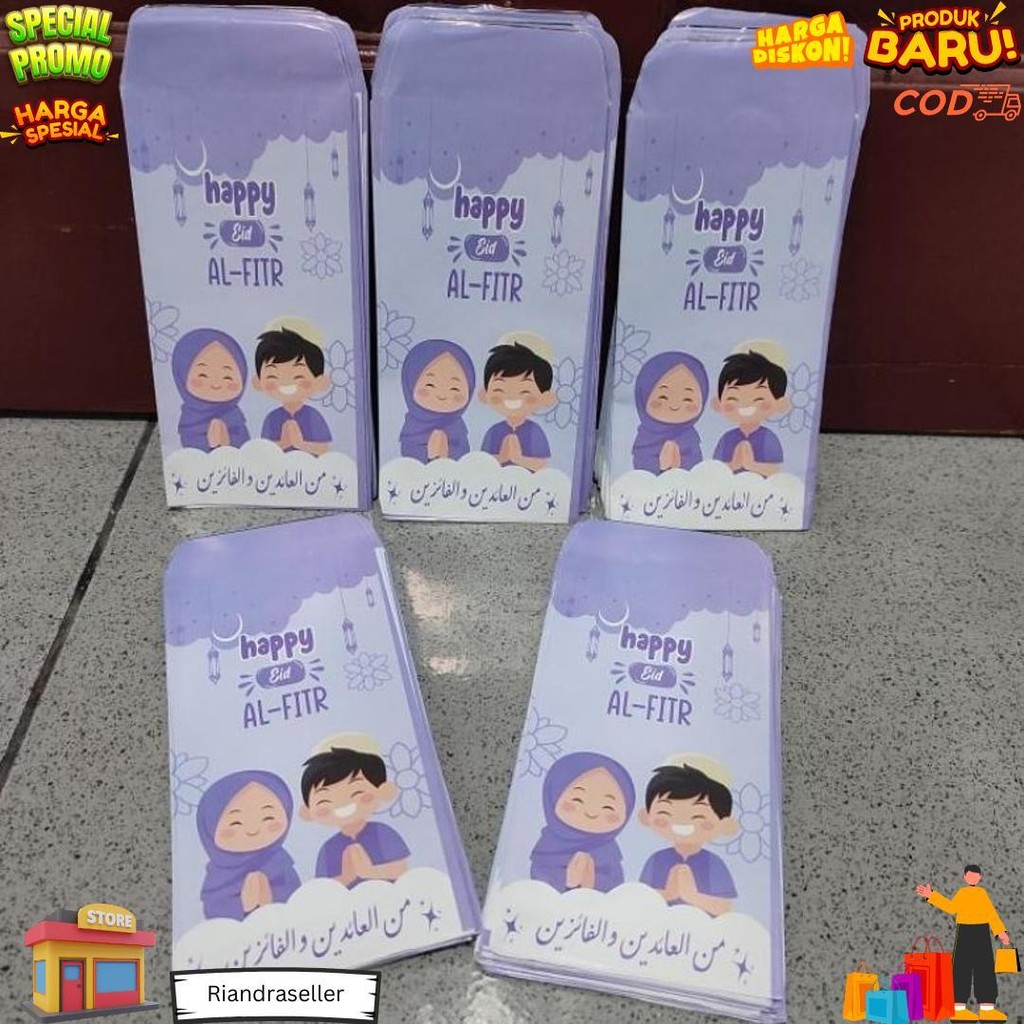 

50 Pcs Angpau Lebaran Idul Fitri Ukuran Panjang Murah D Sale