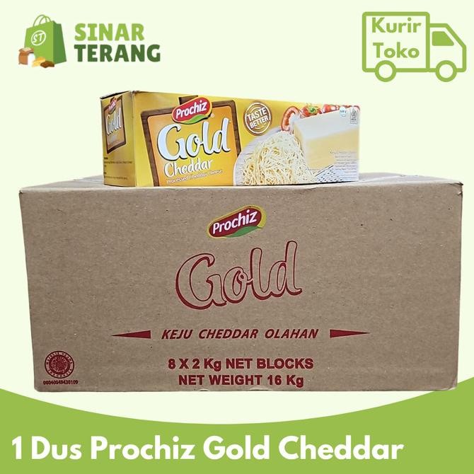 

SIAP KIRIM 1 DUS KEJU CHEDDAR PROCHIZ GOLD 2 KG ISI 8 SLOP