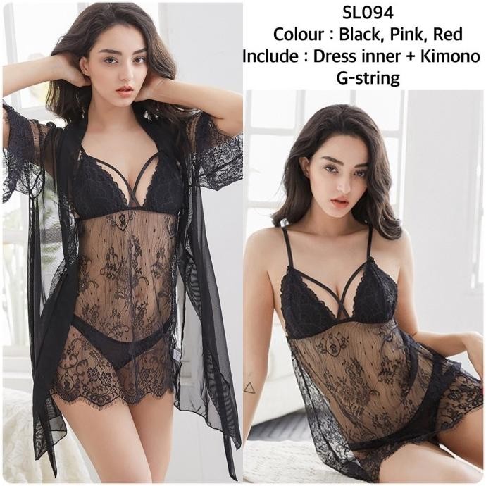 

Sexy Lingerie Kimono Baju Tidur Sexy Wanita / Sleepwear / Seserahan 94 Original