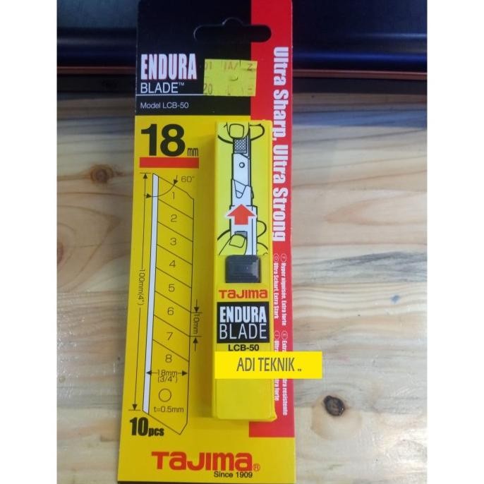 

SIAP KIRIM REFILL CUTTER ENDURA 18 MM LCB50 TAJIMA ISI MATA PISAU LCB-50