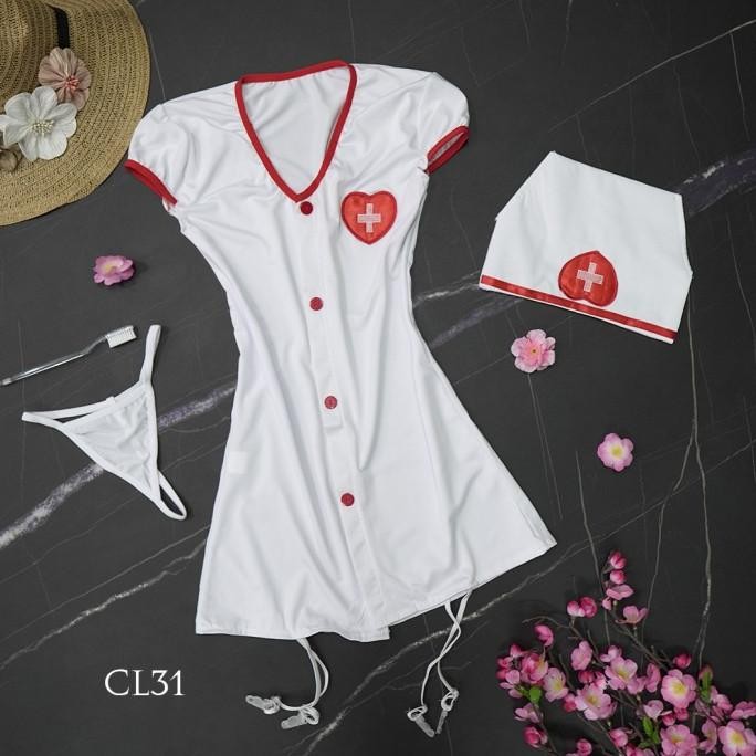 

Costume Nurse Lingerie Sexy Kostum Cosplay Perawat Seksi Wanita Cl31A Original