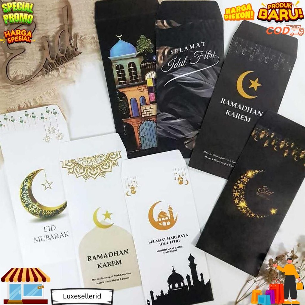 

[Paket 20Pcs] Amplop Lebaran-Grosir Amplop-Amplop Murah-Amplop Lebaran 2025-Angpau Lebaran Aesthetic D Promo 3.3