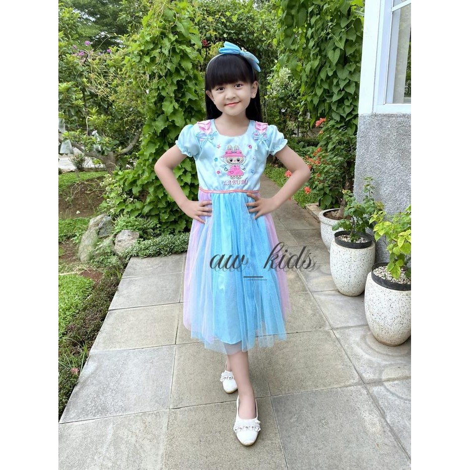 Dress Labubu Anak Perempuan, Gaun Pesta Anak Perempuan 3 Sampai 9 Tahun Tutu Fashion {TerlarisBest