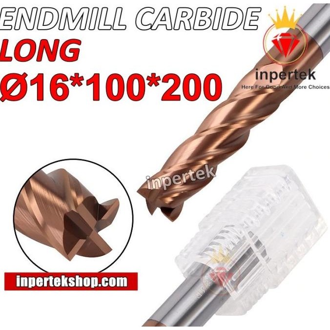 

SIAP KIRIM ENDMILL 16 LONG 200 ENDMILL CARBIDE 16 4F PISAU CUTTER MILLING 16X200L