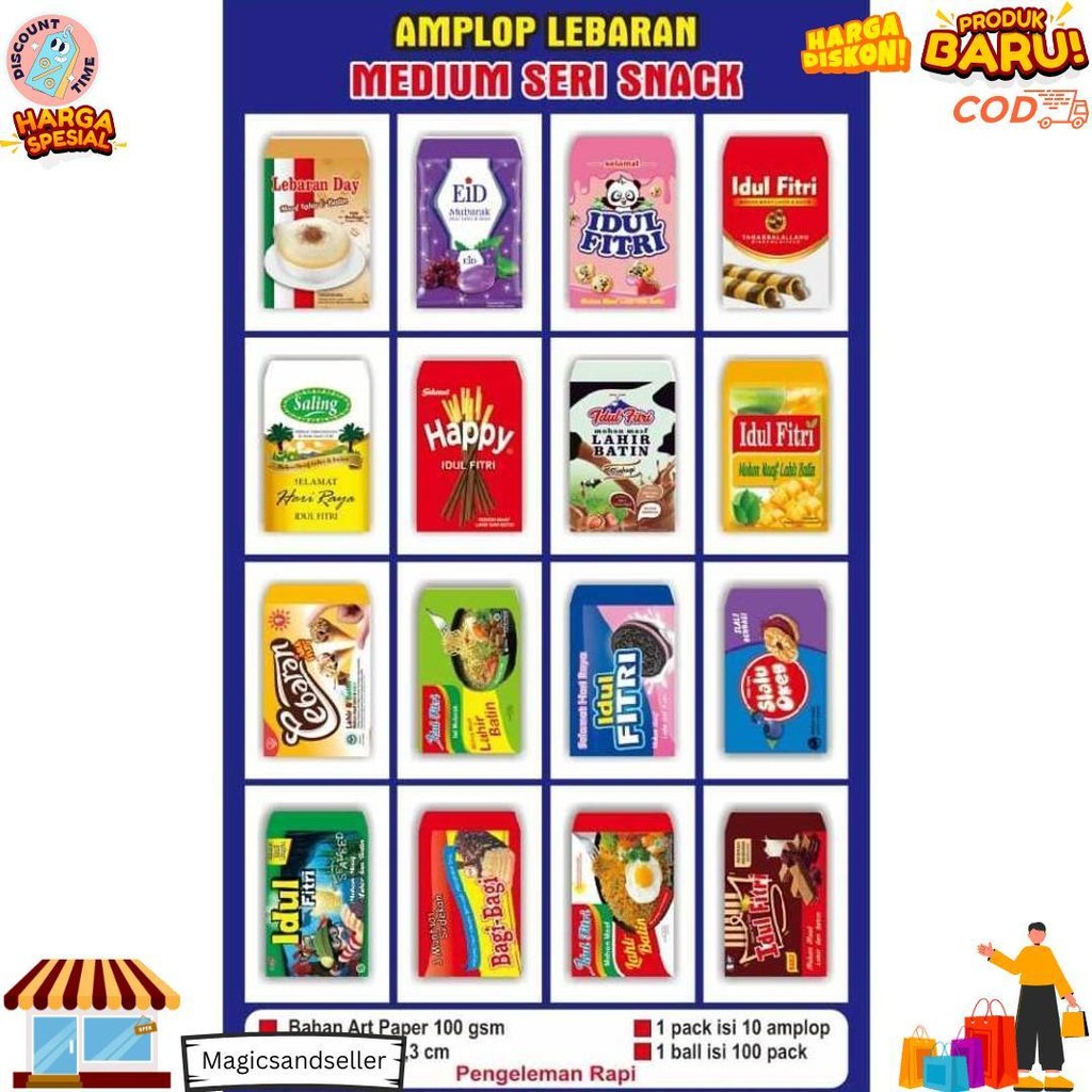 

Amplop Lebaran Snack Medium Bahan Tebal Premium Bebas Pilih Motif L Amplop Viral Lucu - Isi 10 D Sale
