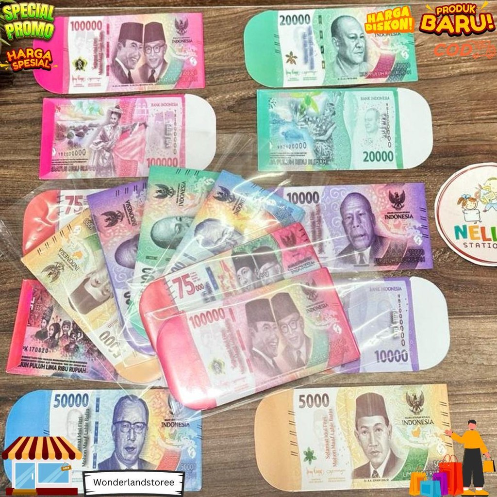 

Amplop Ampau Lebaran Gambar Uang Mainan Isi 10 Lembar Besar/ Medium D Promo 3.3