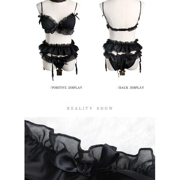 

Lingerie Wanita Set Suspender& Garter Sexy Cosplay Bikini T08 Original