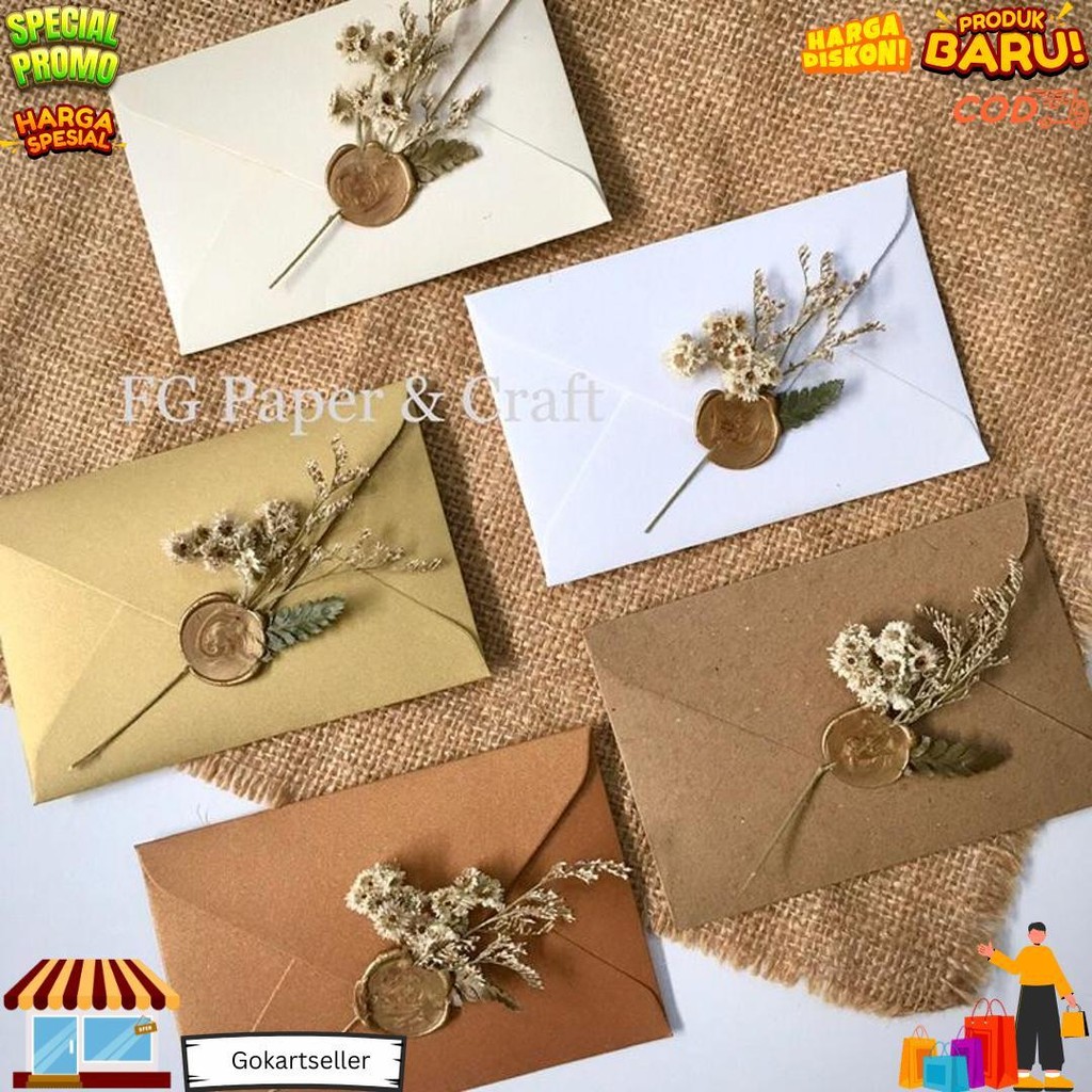 

Amplop Gift Rustic Style Flower Wax 8X12Cm By Fgpaper D Cod