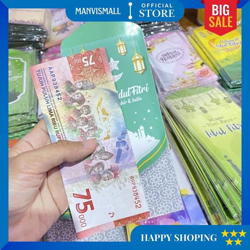 

[10 Pcs] Amplop Lebaran Besar Edisi Kartun Islami | Uang Tanpa Dilipat D Termurah