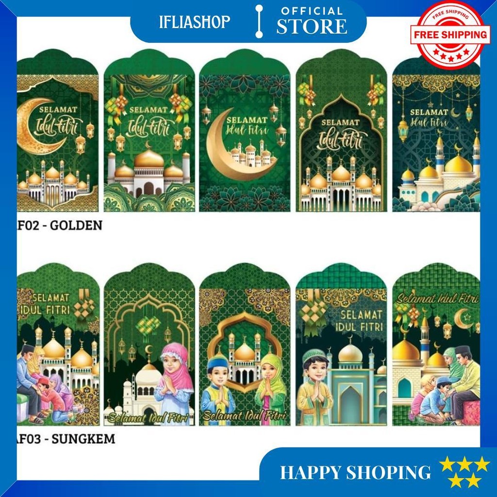 

Angpao / Amplop Lebaran Idul Fitri Sedang Medium Isi 8 Lembar D Cod