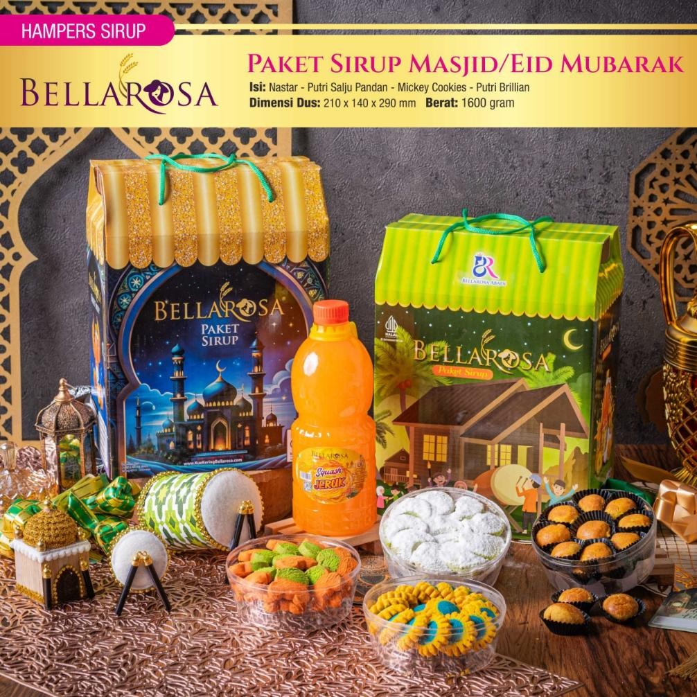

Kue Bellarosa Paket Kue Kering Plus Sirup Edisi Masjid Hari Raya Idul Fitri 2025 Ready Kirim