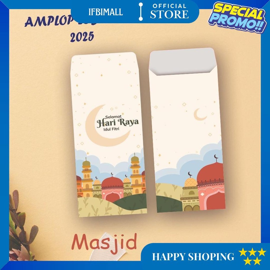 

(10 Pcs) Amplop Lebaran/Amplop Angpao Lebaran Murah/Per Pcs /Eceran Masjid D Best Seller