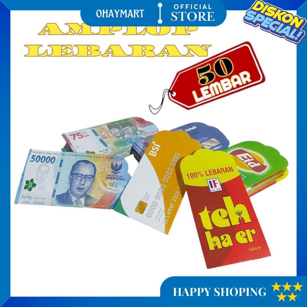 

Amplop Lebaran 50 Lembar Angpau Idul Fitri Ukuran 7X11 Cm D Sale