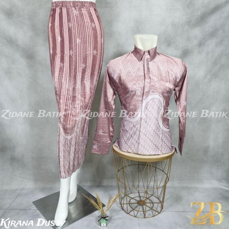 CR - BAJU BATIK COUPLE / BAJU COUPLE PASANGAN / KEMEJA BATIK COUPLE ROK PLISKET / BATIK COUPLE KELUA