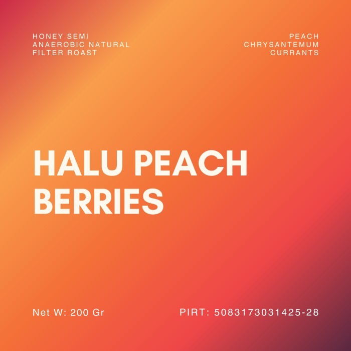 

Biji Kopi 200Gr Halu Peach Arabika Roasted Beans Specialty Coffee