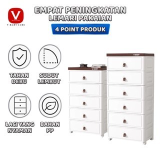 V-BABYCARE lemari plastik premium, Lemari serbaguna, multifungsi - T09