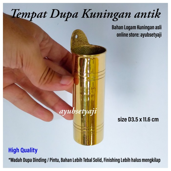 My Holder Dupa Dinding Kuningan Antik Gantung Hio Pintu Rumah Brass Hiolo