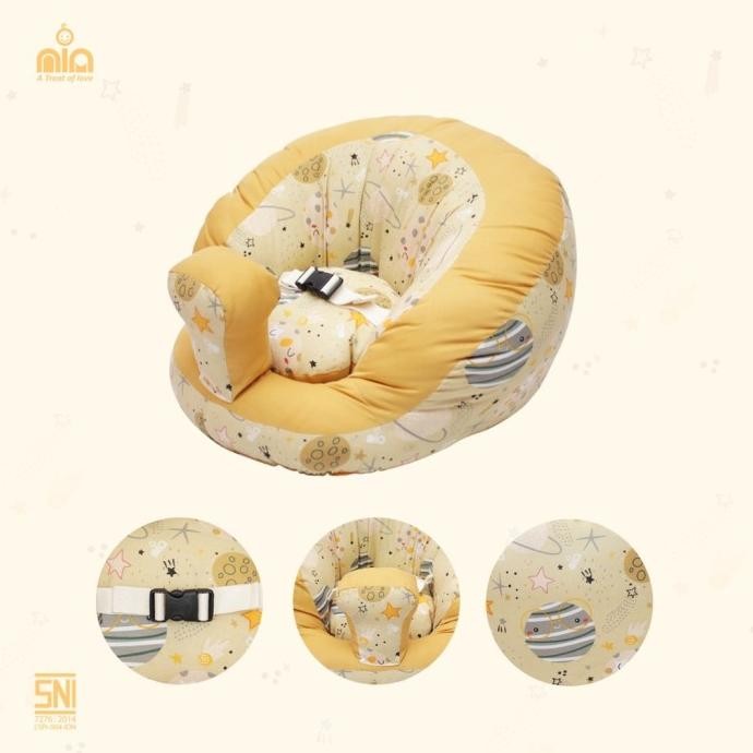NIA BABY SOFA KAKI BULAT - SOFA BAYI BELAJAR DUDUK NIA EARTH SERIES MS