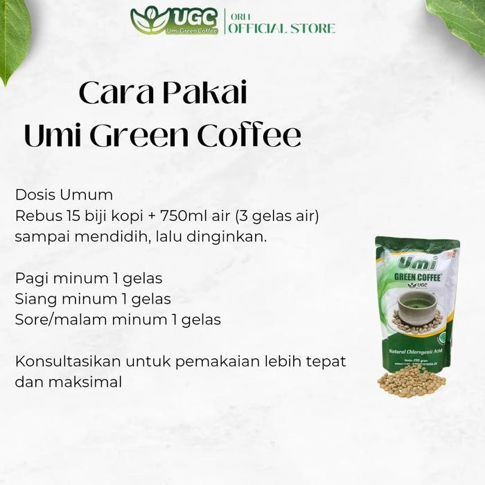 

terbaru !!! ugc umi green coffee original 250 gram bpom-sppirt ready