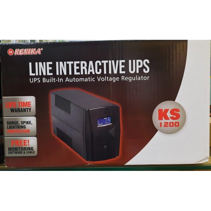 UPS KENIKA 1200VA 720W KS-1200 with LCD Display