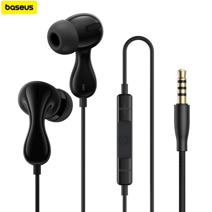 Baseus Headset Encok Hz20 Hi Res Dynamic Sound Jack Audio 3.5Mm Wired Earphone Handsfree Kabel Ori O