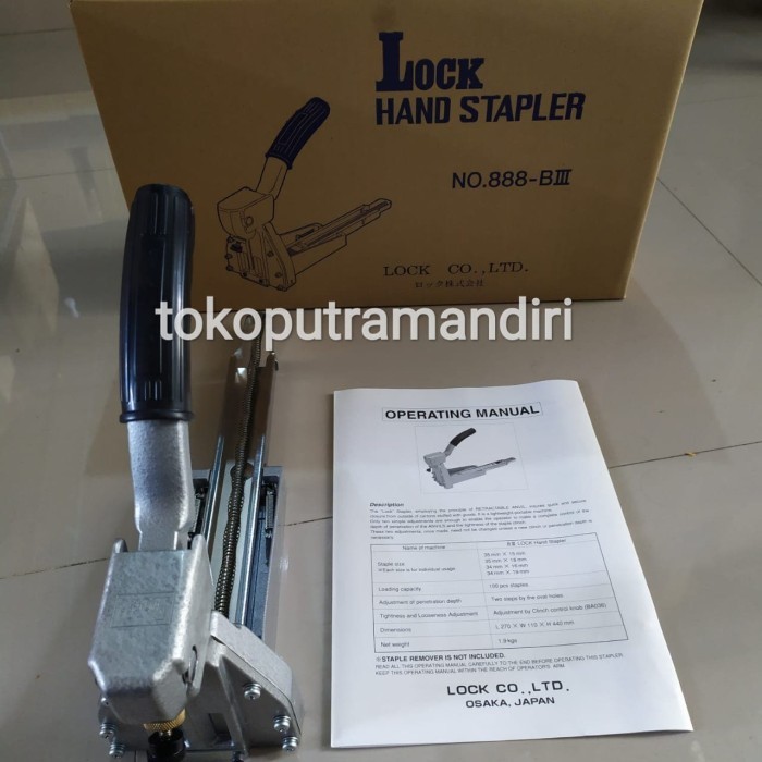 

LOCK HAND STAPLER 15 MM ASLI JAPAN / ALAT STAPLES KARTON