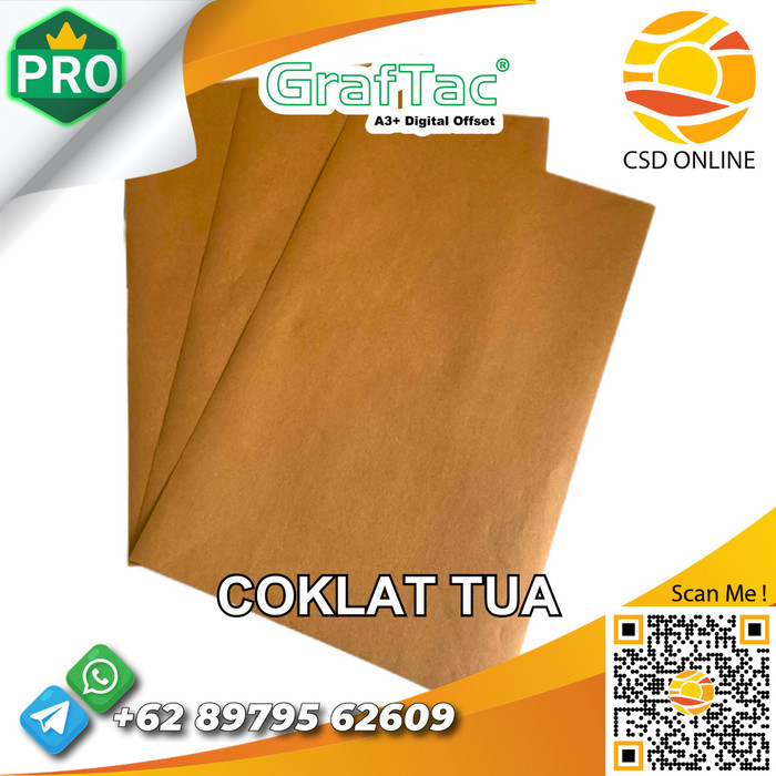 

GRAFTAC STIKER LABEL KRAFT COKLAT A3+ DIGITAL PRINT - PACK