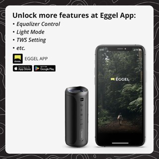 Eggel Terra 3 Plus + Waterproof Bluetooth Speaker with RGB Lights