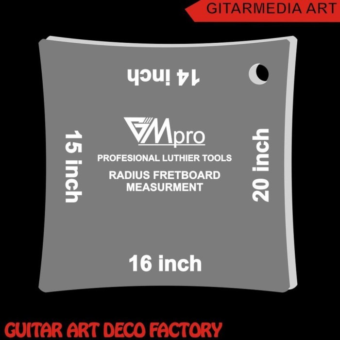 pengukur radius fretboard gitar akustik dan elektrik/ radius presisi
