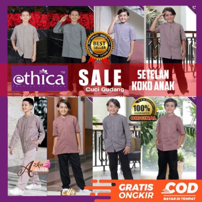 TERLARIS ETHICA CUCI GUDANG DISKON 50% KOKO ANAK ETHICA SALE DISKON 50% BAJU SETELAN MUSLIM ANAK