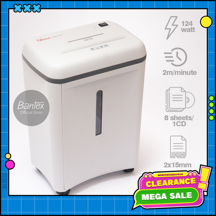 

TERLARIS! Paper Shredder Mesin Penghancur Kertas +CD Kapasitas 8 Lembar - 14L