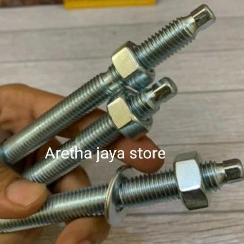CHEMICAL ANCHOR M24/STUD BOLT 24MM/CHEMICAL ANCHOR GRADE 5.8 M24X300MM TERMURAH